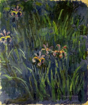 フラワーズ Painting - アイリス II クロード・モネ 印象派の花